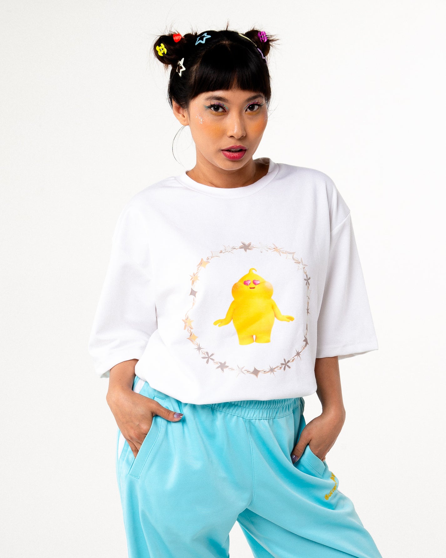 Butter Baby White T-Shirt - Heart Eyes