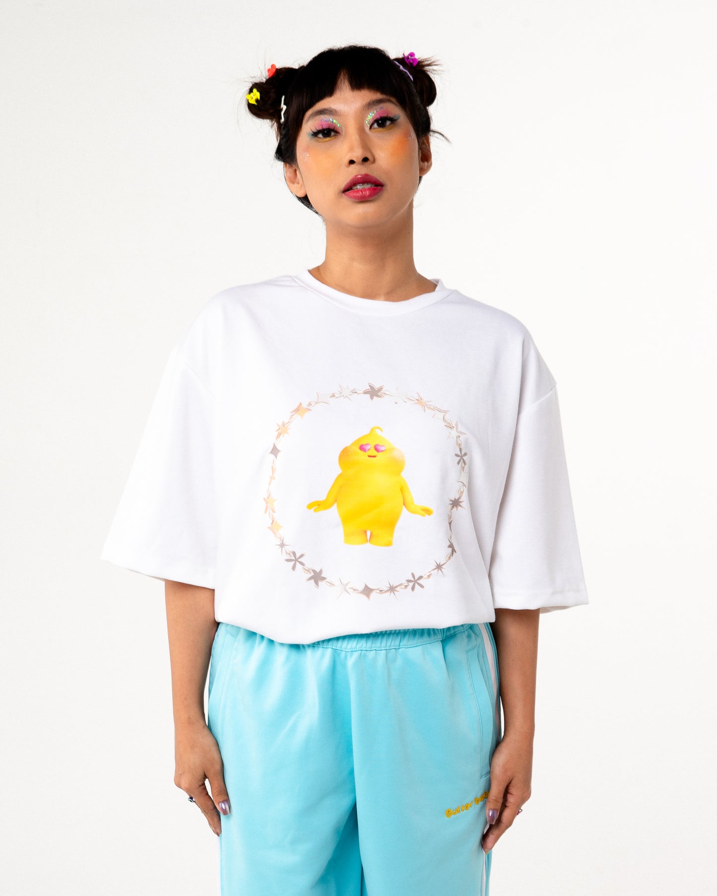 Butter Baby White T-Shirt - Heart Eyes